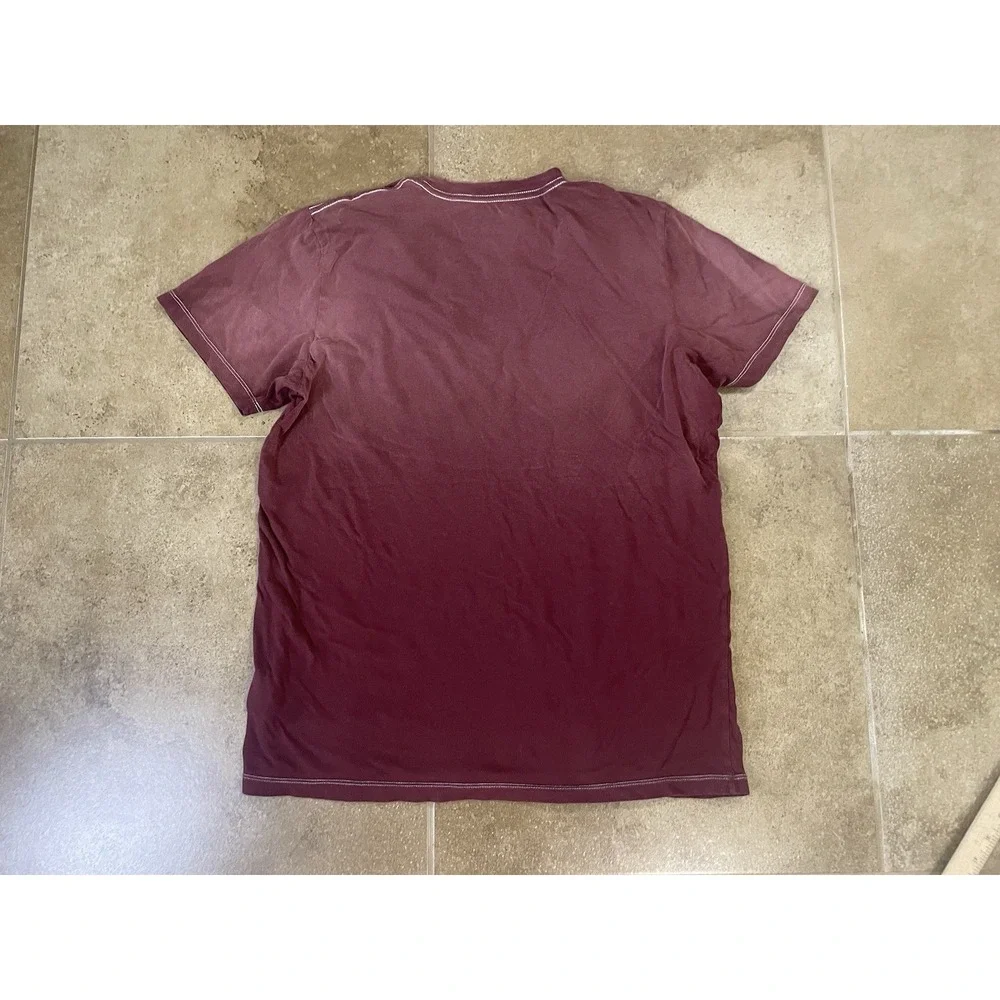 True Religion T-Shirt Men's Sz L Faded Burgundy Buddha Graphic Hot-Yes